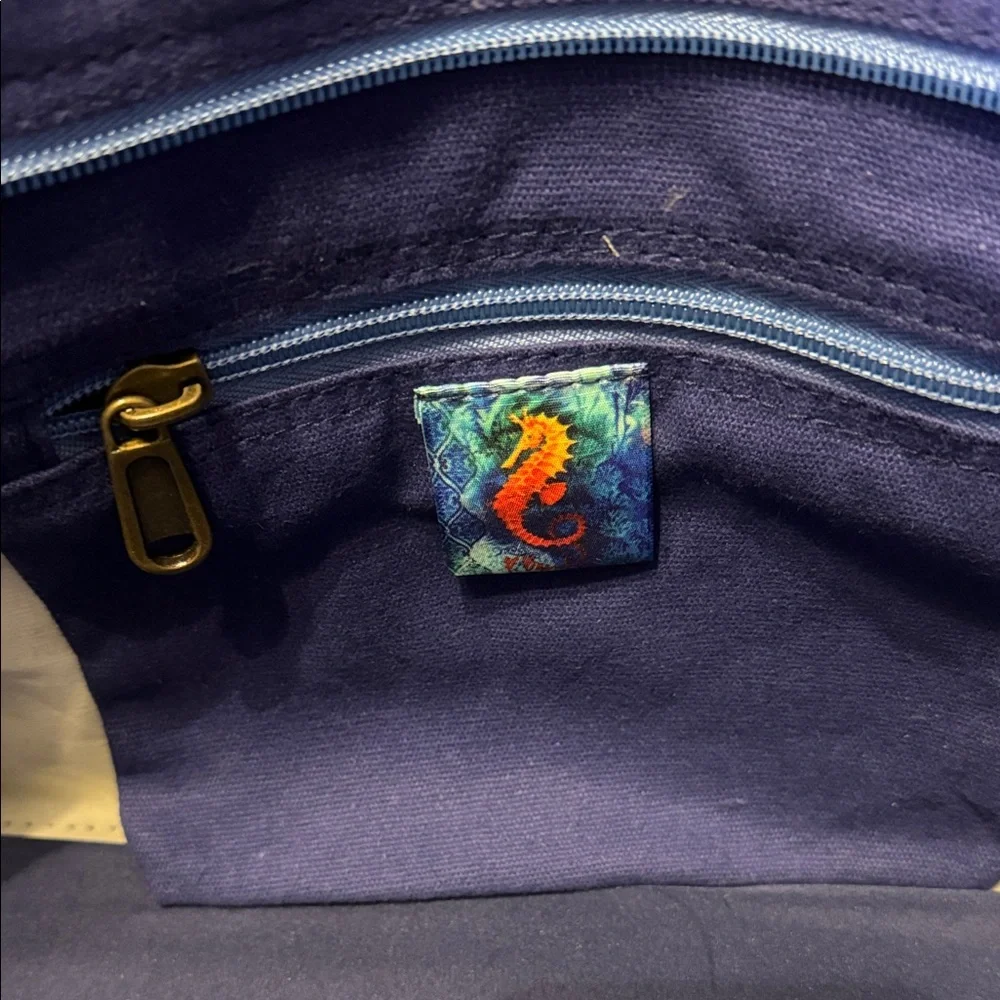Blue Starfish Canvas Shoulder Bag by Unknown Brand - Picture 4 of 12